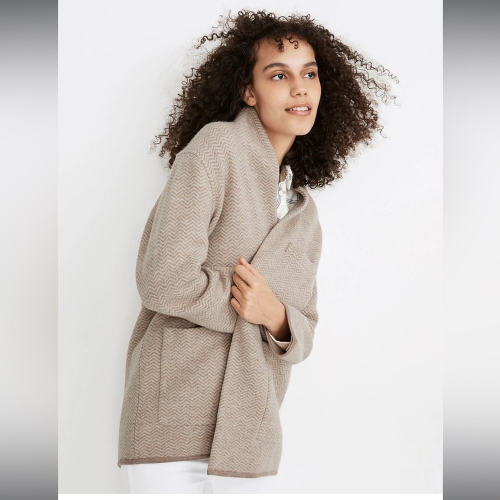 Madewell Herringbone Mattson Sweater Coat